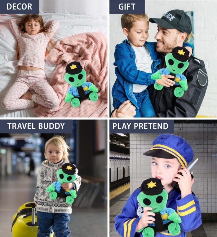 Alien With Police Dress Up Set - 6" Plush - Image 3