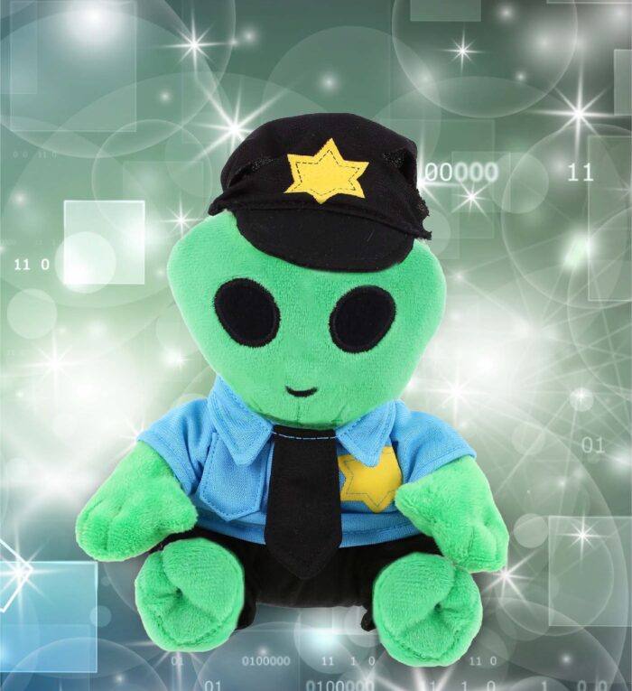 Alien With Police Dress Up Set - 6" Plush - Image 5