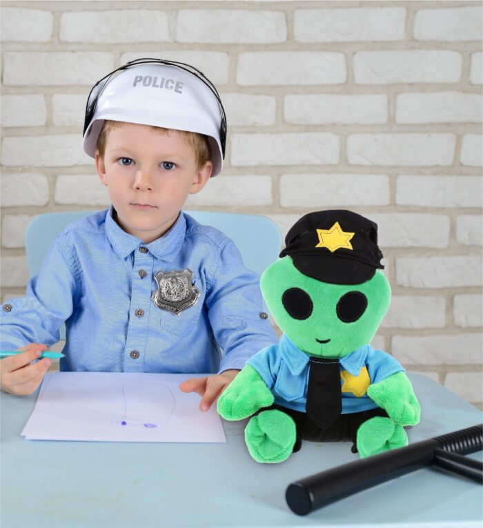 Alien With Police Dress Up Set - 6" Plush - Image 6