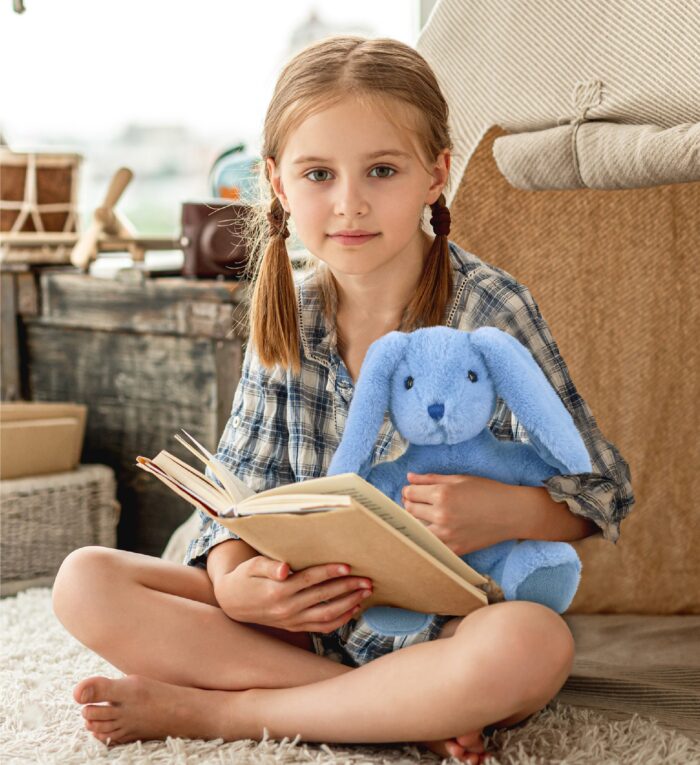 Baby Blue Rabbit 8" - Super-Soft Plush - Image 7