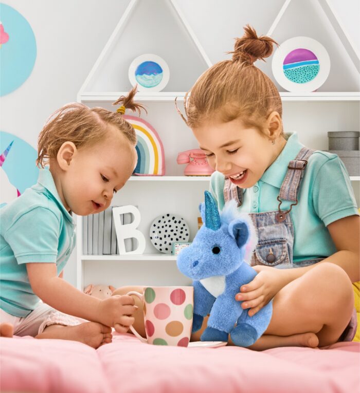 Blue Unicorn 9" - Super-Soft Plush - Image 5