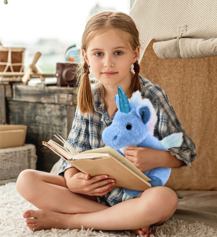 Blue Unicorn 9" - Super-Soft Plush - Image 7