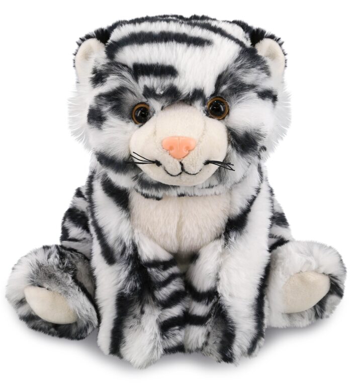 Squat White Tiger 8" - Super-Soft Plush