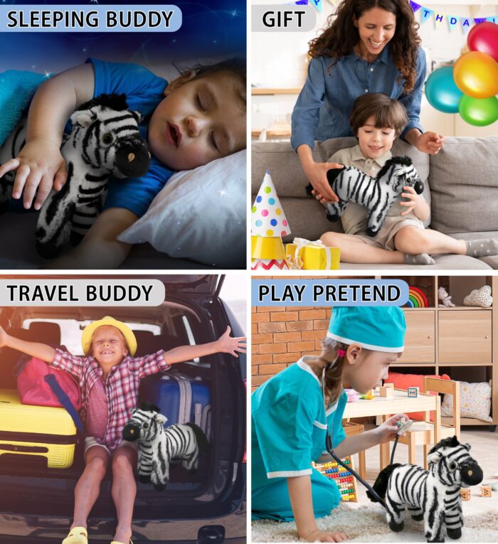 Zebra 9" - Super-Soft Plush - Image 4