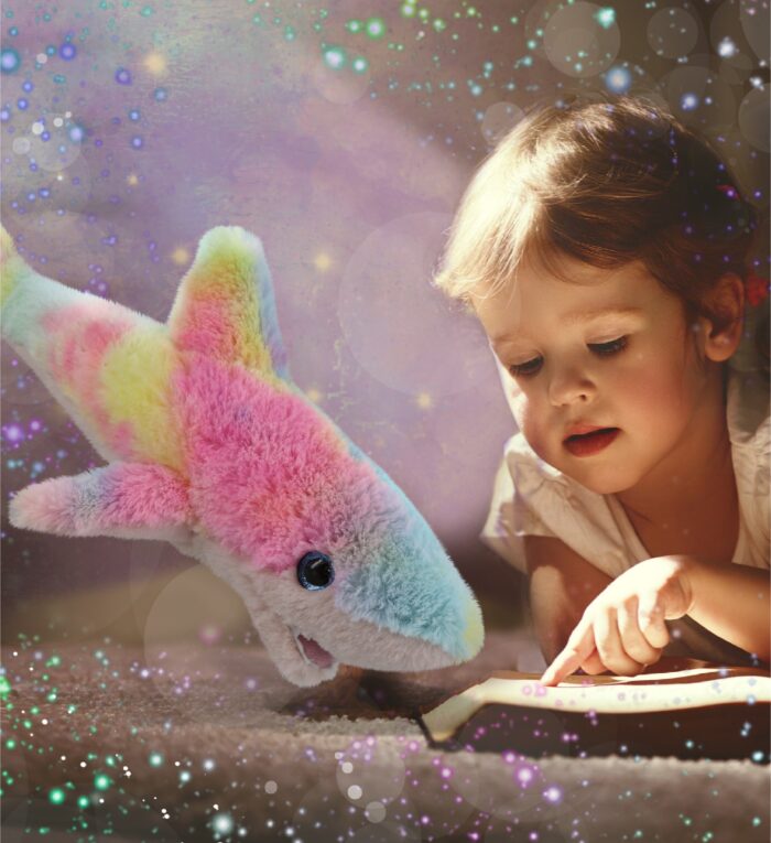 Rainbow Shark Small 14" - Super-Soft Plush - Image 6