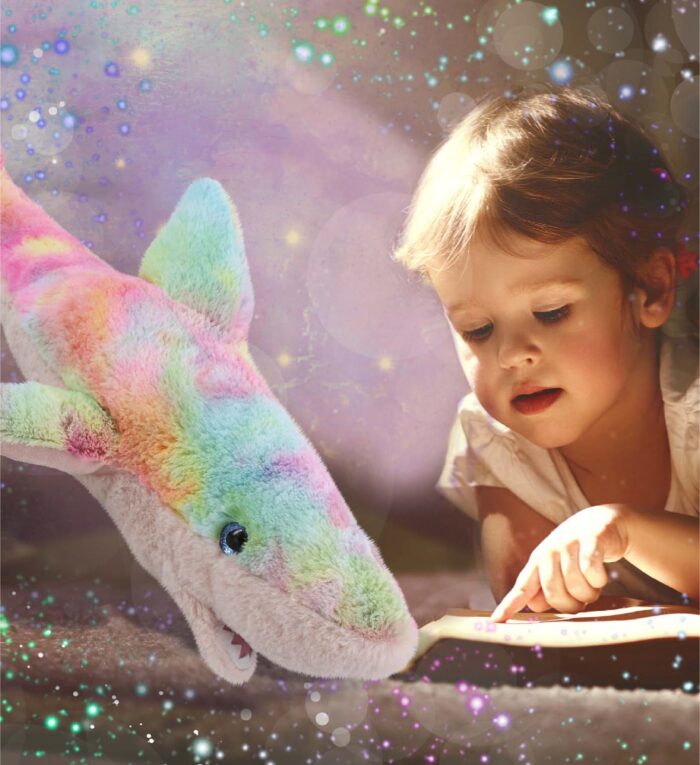 Rainbow Shark Large 23" - Super-Soft Plush - Image 6
