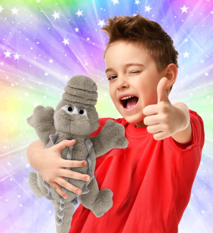 Grey Alligator Small 14" - Super-Soft Plush - Image 2