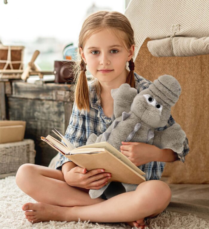 Grey Alligator Small 14" - Super-Soft Plush - Image 7
