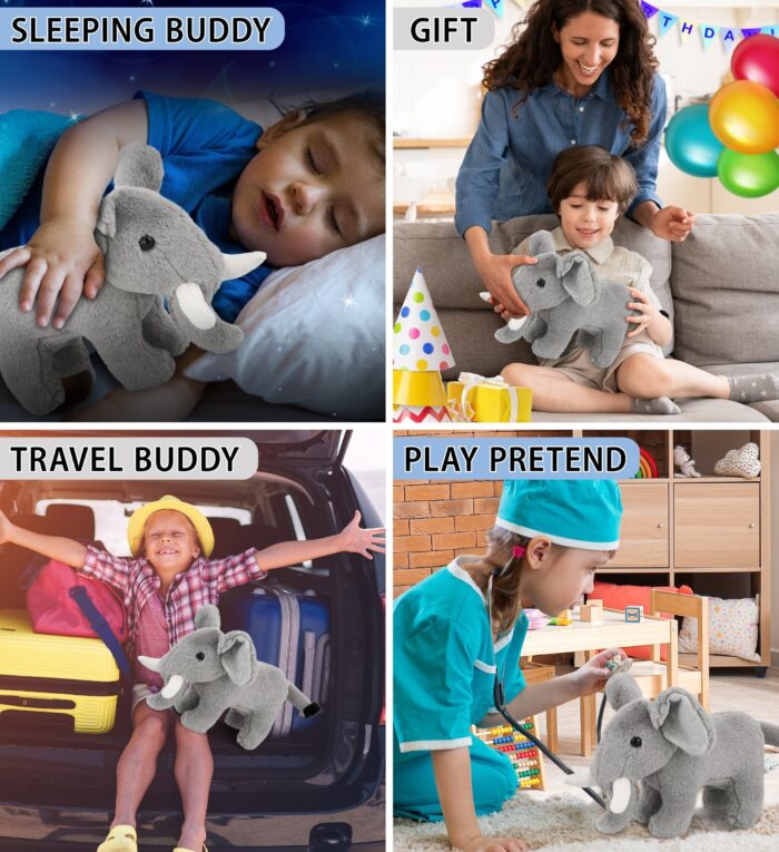 Standing Elephant 7.5" - Super-Soft Plush - Image 4