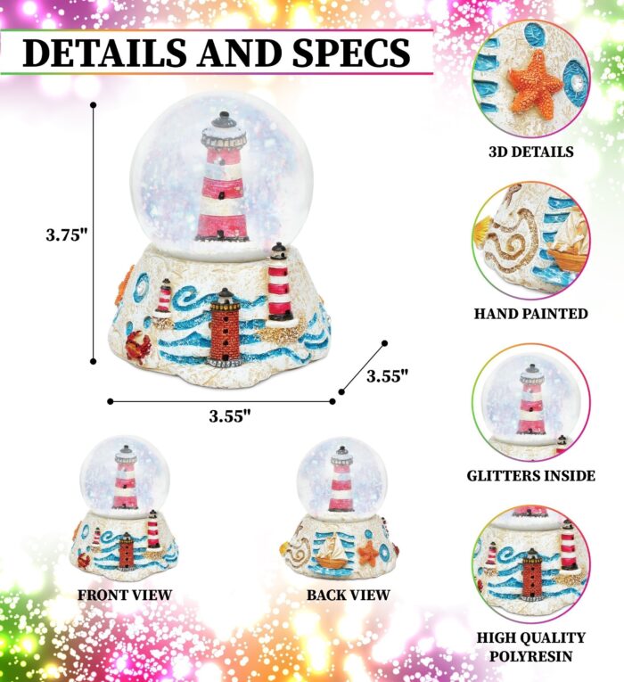Lighthouse - Stone Snow Globe - Image 2