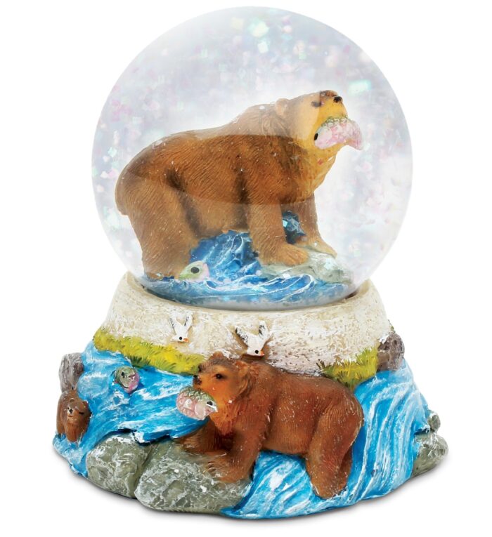 Grizzly Bear - Stone Snow Globe