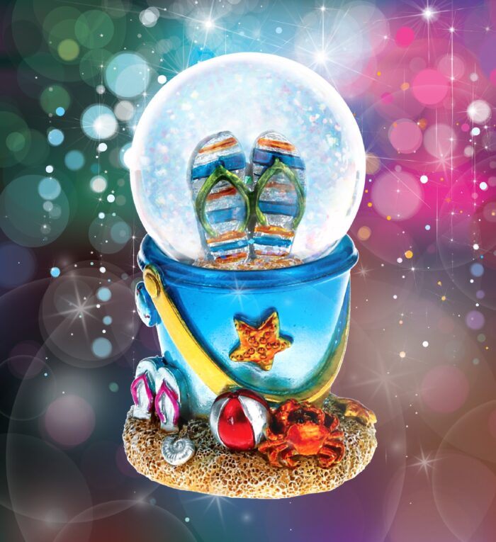 Cool Summer Sandals Beach Bucket (45mm) - Snowglobe - Image 5