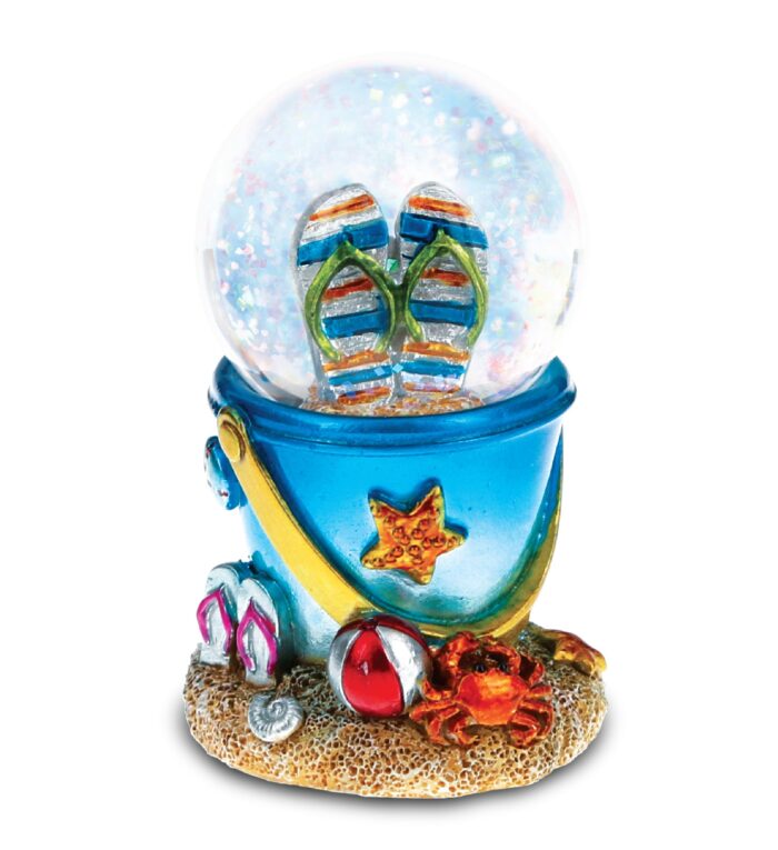 Cool Summer Sandals Beach Bucket (45mm) - Snowglobe