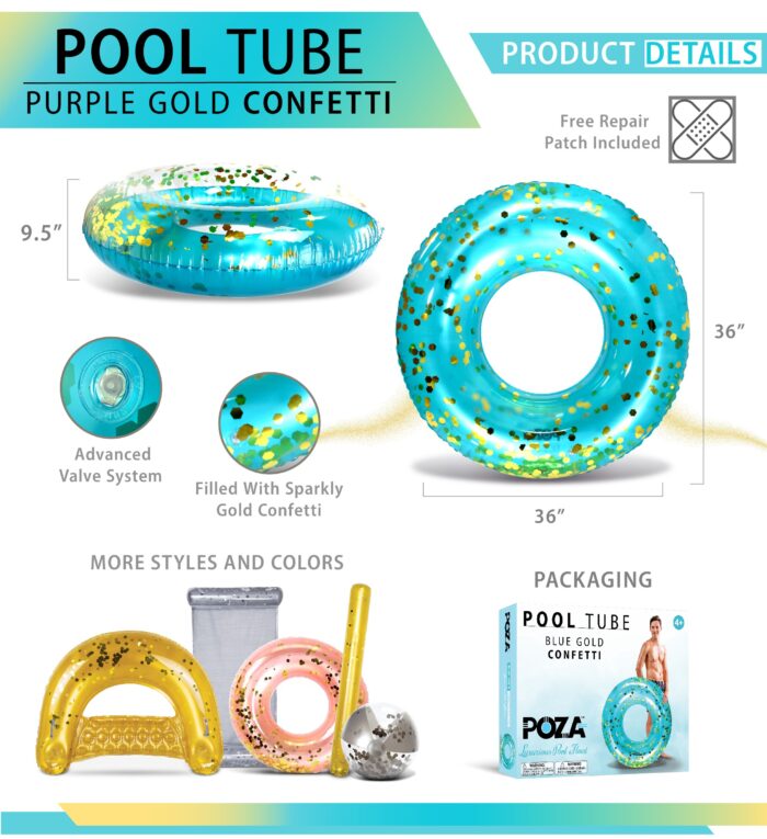 36 Inch Tube - Blue Gold - Poza - Image 2