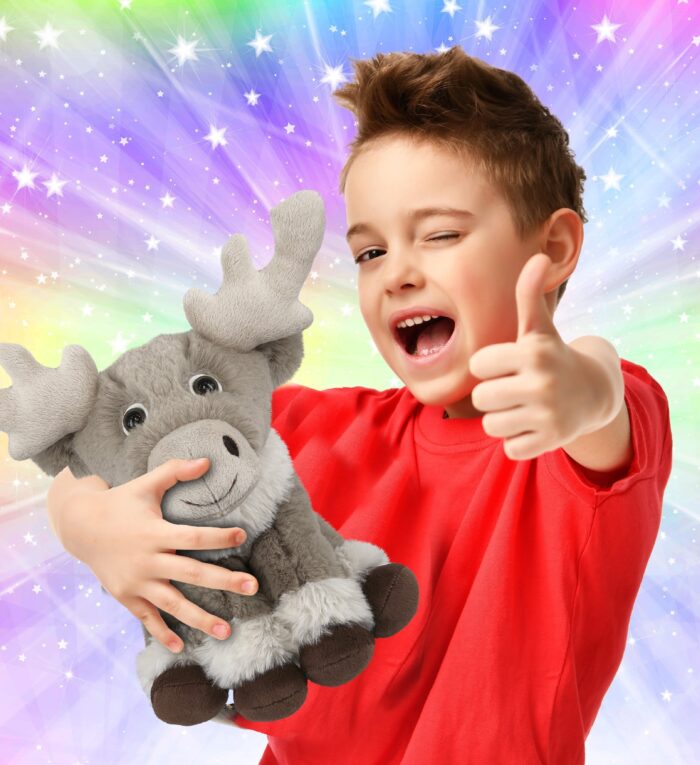 Squat Reindeer 8.5" - Super-Soft Plush - Image 2