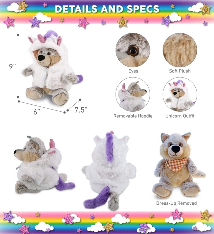 Sitting Wolf - Unicorn Super-Soft Plush - Image 3