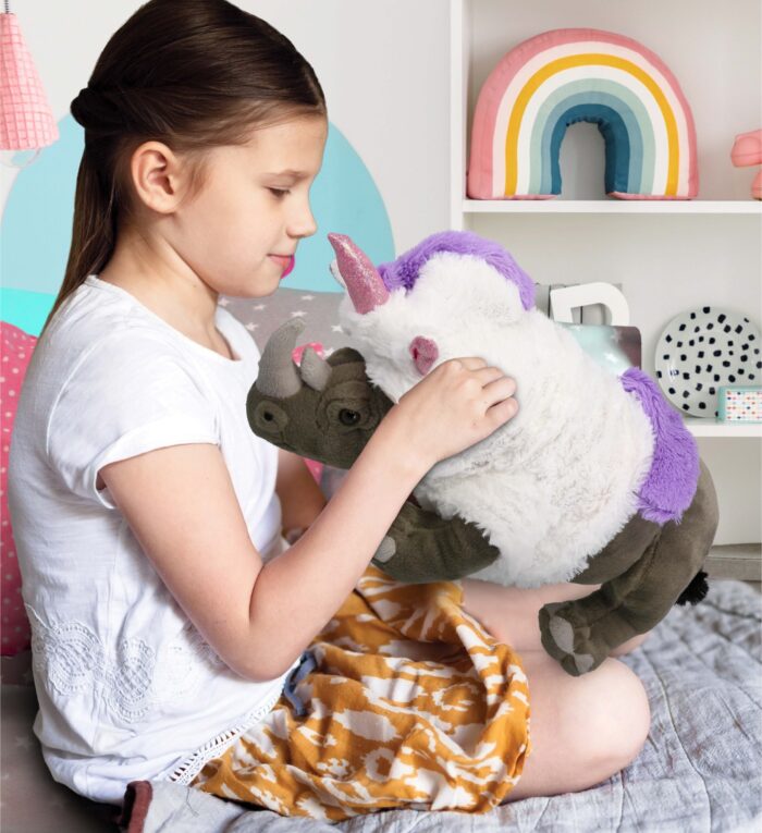 16" Rhino - Unicorn Wild Collection Plush - Image 7