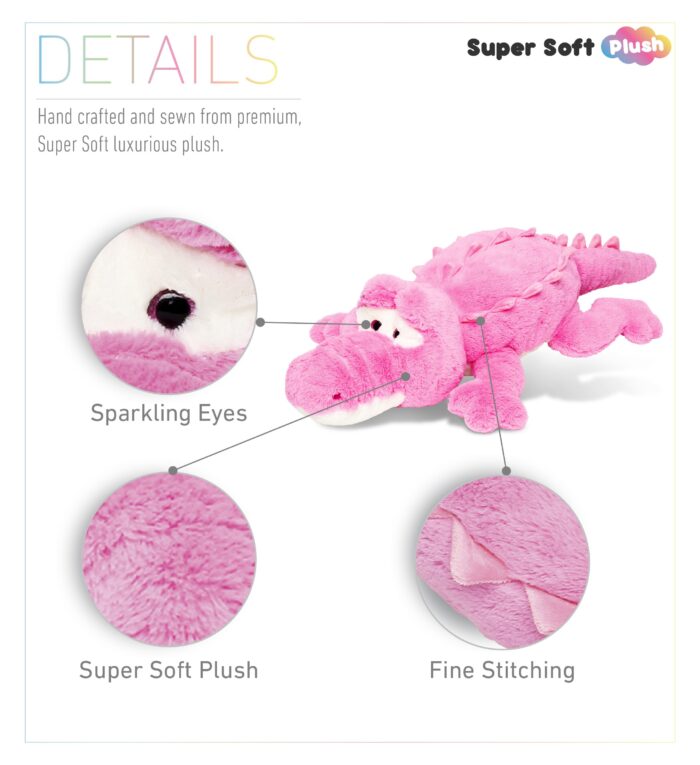 Xl Pink Alligator - Stylish Plush Pillow - Image 2