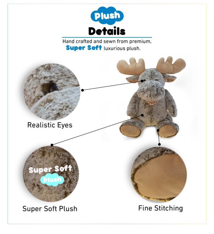 Sitting Moose Xl - Super-Soft Plush - Image 2