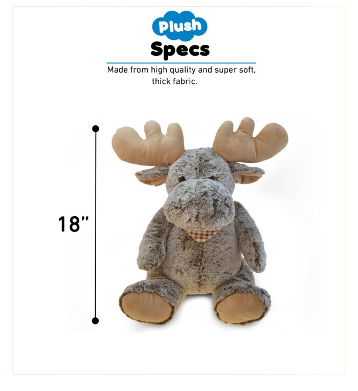 Sitting Moose Xl - Super-Soft Plush - Image 3