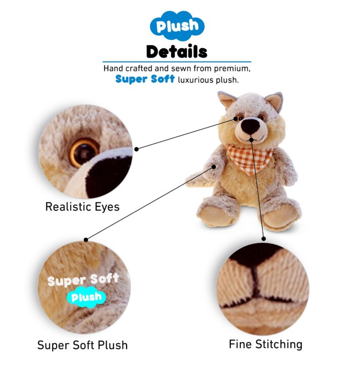 Sitting Wolf - Super-Soft Plush - Image 2