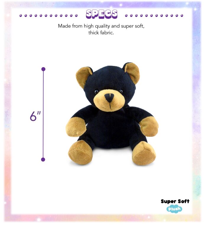 6 Inch Plush - Black Bear - Image 3
