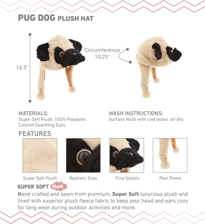 Pug Dog - Super Soft Plush Hat - Image 2
