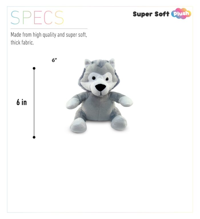 6 Inch Plush - Wolf - Image 3