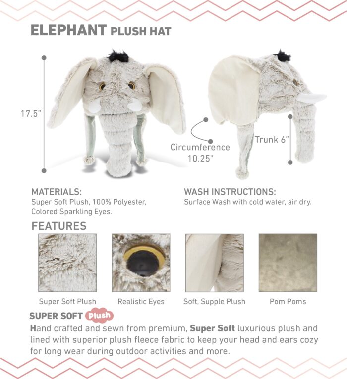 Elephant - Super Soft Plush Hat - Image 2