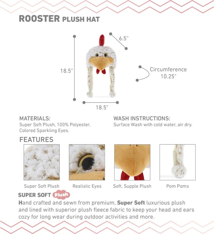 Rooster - Super Soft Plush Hat - Image 2