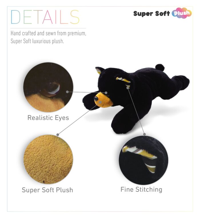 Xl Black Bear - Stylish Plush Pillow - Image 2
