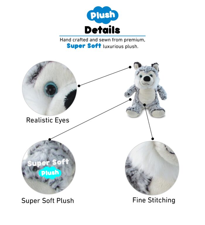 Sitting Husky - Super-Soft Plush - Image 2