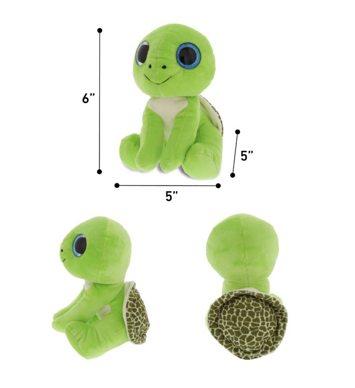 Large Green Sea Turtle - Sparkle Eyes Plush - Image 3