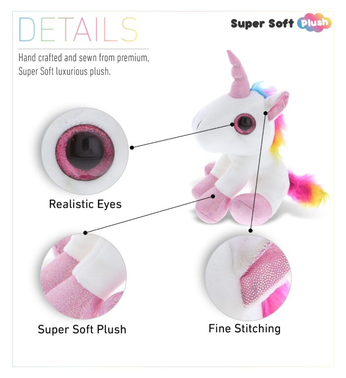 White Unicorn - Sparkle Eyes Plush - Image 2