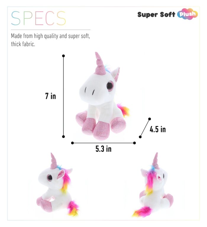 White Unicorn - Sparkle Eyes Plush - Image 3