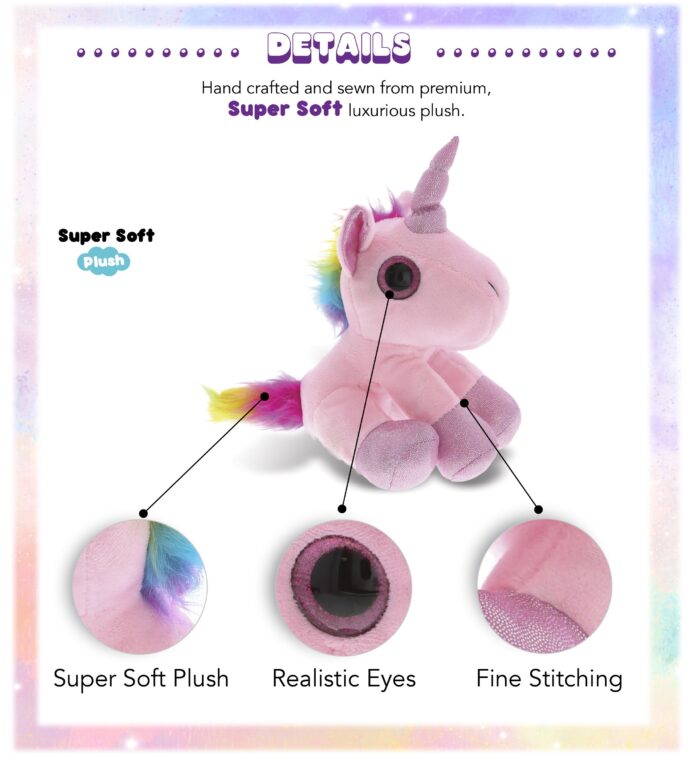 Pink Unicorn - Sparkle Eyes Plush - Image 2