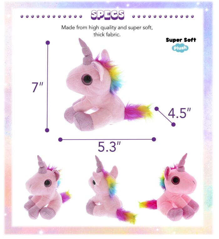 Pink Unicorn - Sparkle Eyes Plush - Image 3