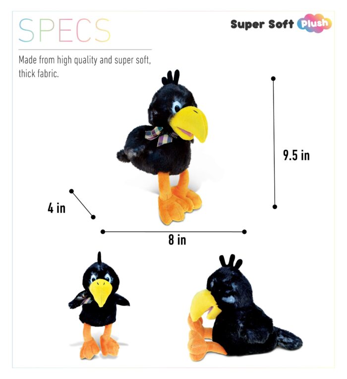 Sitting Crow - Super Soft Plush - Image 3