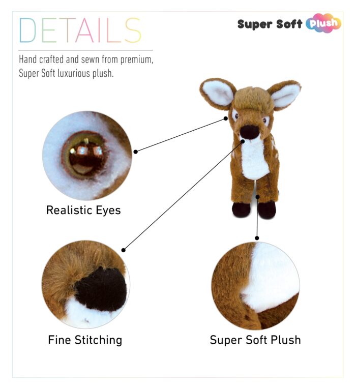 Standing Deer Large - Super Soft Plush - Image 2