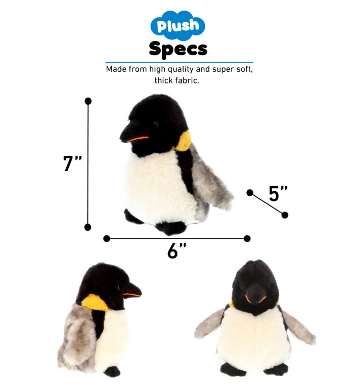 Emperor Penguin 7 Inch - Super Soft Plush - Image 3