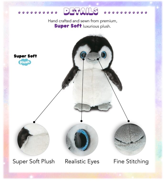 Grey Penguin 9 Inch - Super Soft Plush - Image 2