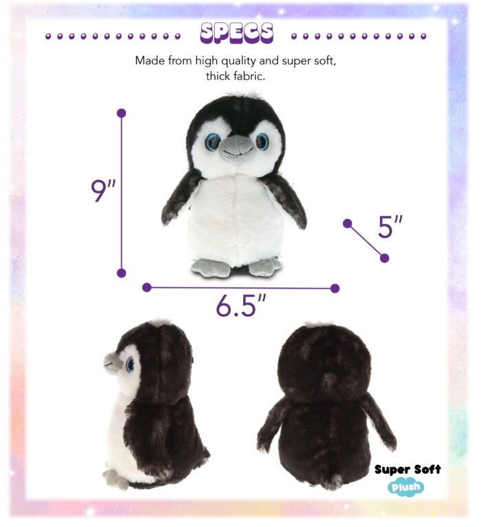 Grey Penguin 9 Inch - Super Soft Plush - Image 3