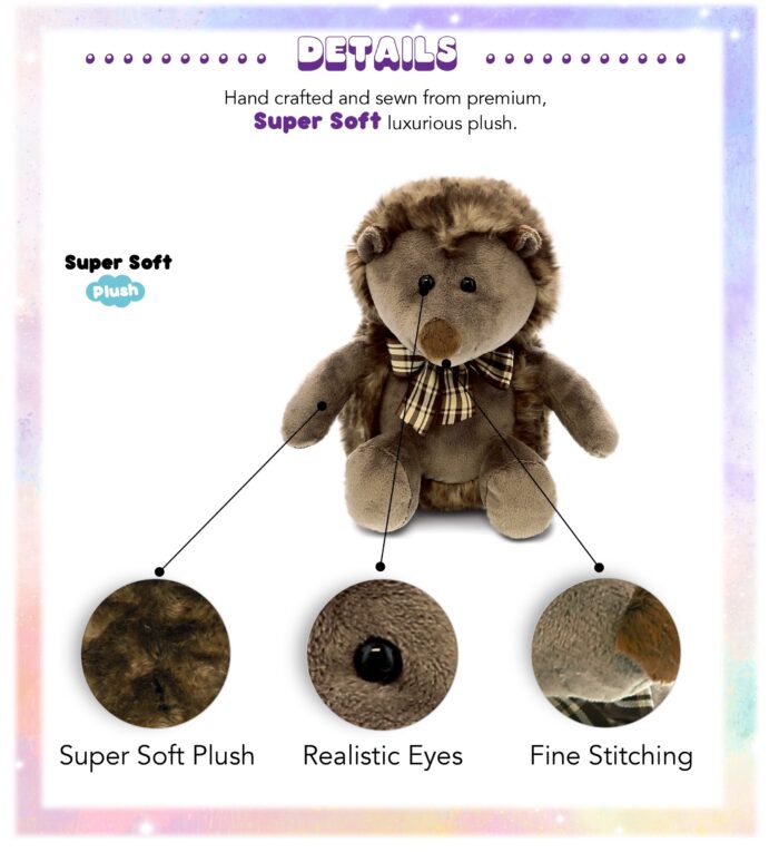 Hedgehog with Ribbon - Super Soft Plush - Image 2
