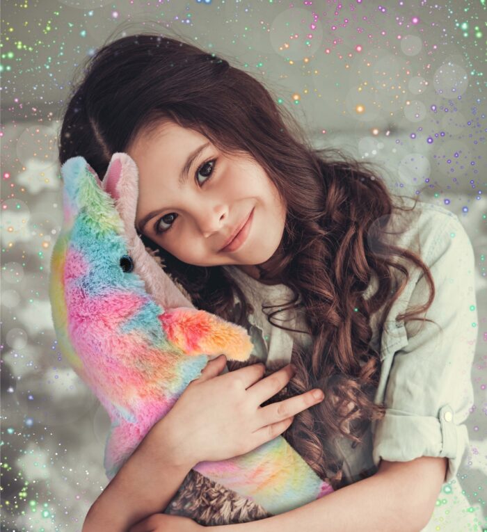 Rainbow Dolphin Small 14" - Super-Soft Plush - Image 5