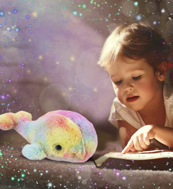 Rainbow Whale Small 7" - Super-Soft Plush - Image 6
