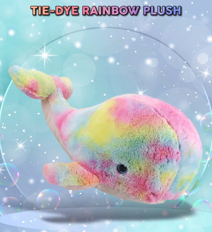 Rainbow Whale Xl 15" - Super-Soft Plush - Image 2
