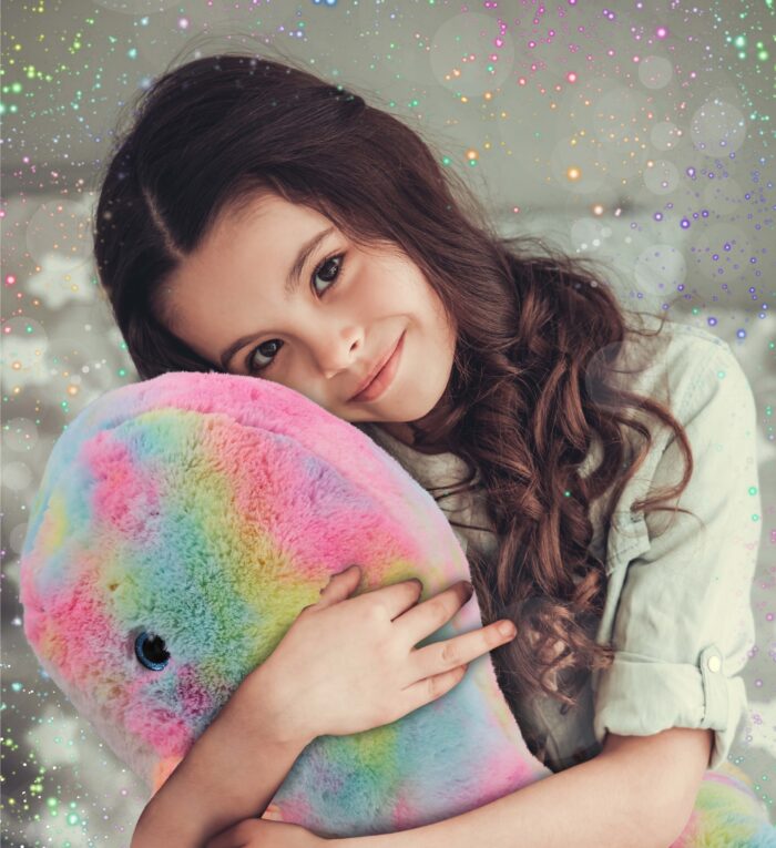 Rainbow Whale Xl 15" - Super-Soft Plush - Image 5