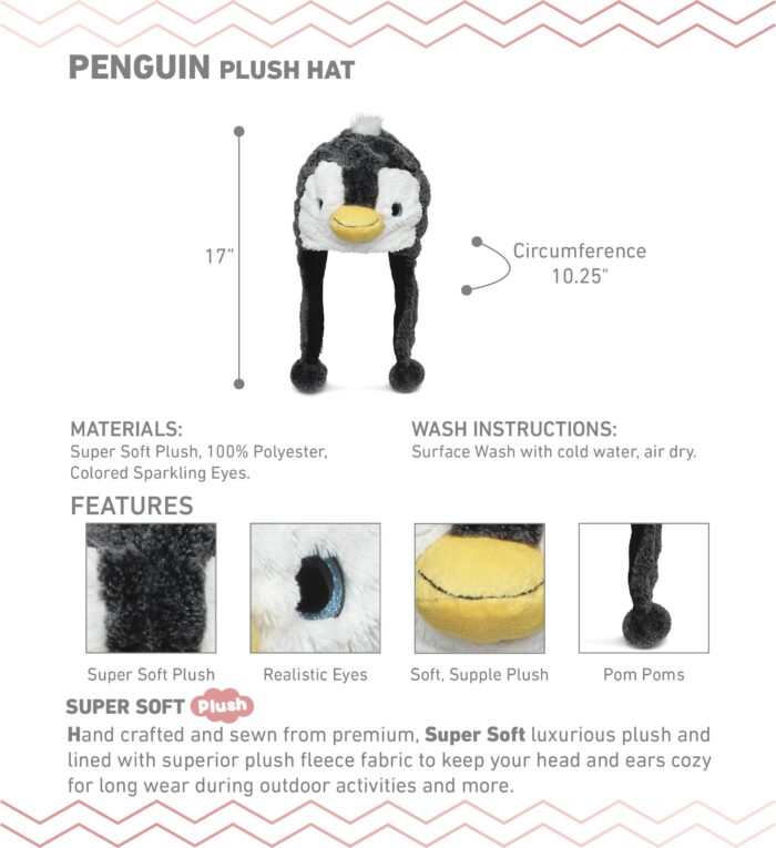 Penguin - Super Soft Plush Hat - Image 2