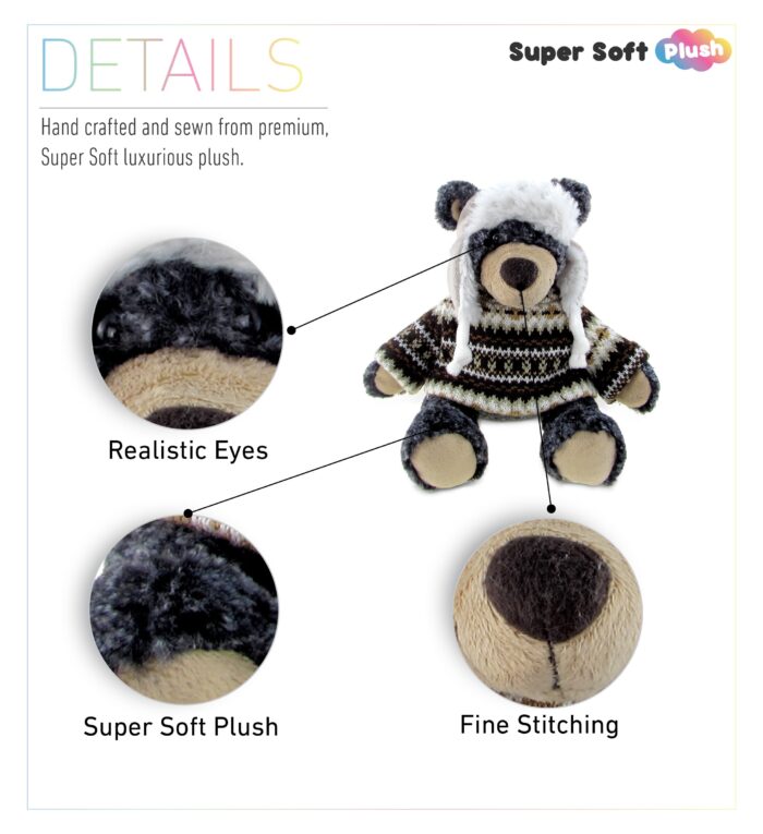 Black Bear - Super Soft Plush With Clothes - Image 2