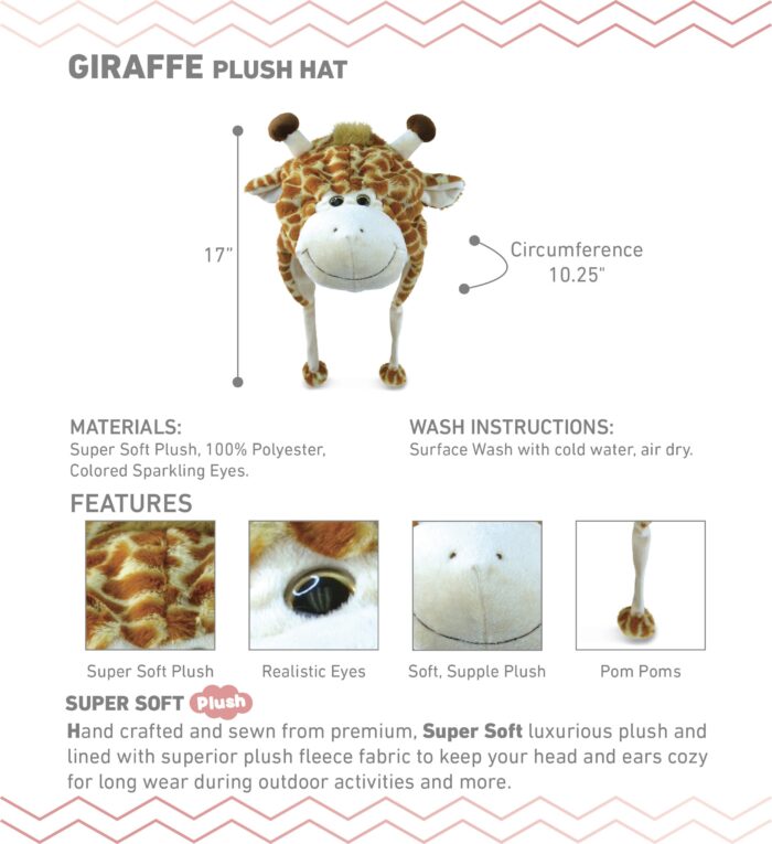Giraffe - Super Soft Plush Hat - Image 2